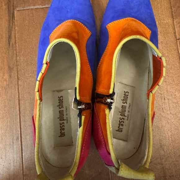 Vintage Brass Plum Colourful Womens Ankle Boots | size 40/9 | GUC - Picture 3 of 5